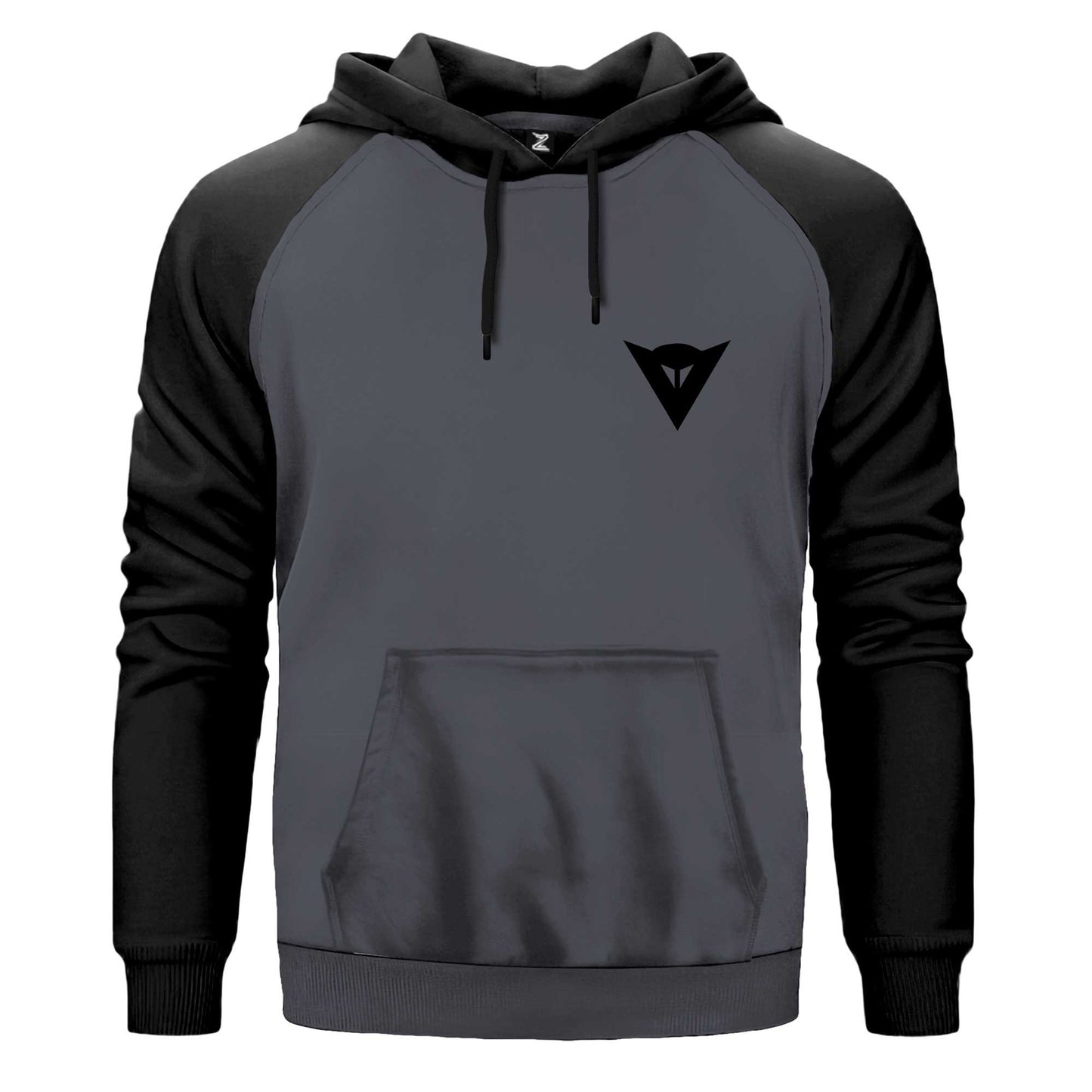 Dainese Black Logo Siyah Fermuarlı Kapşonlu Sweatshirt