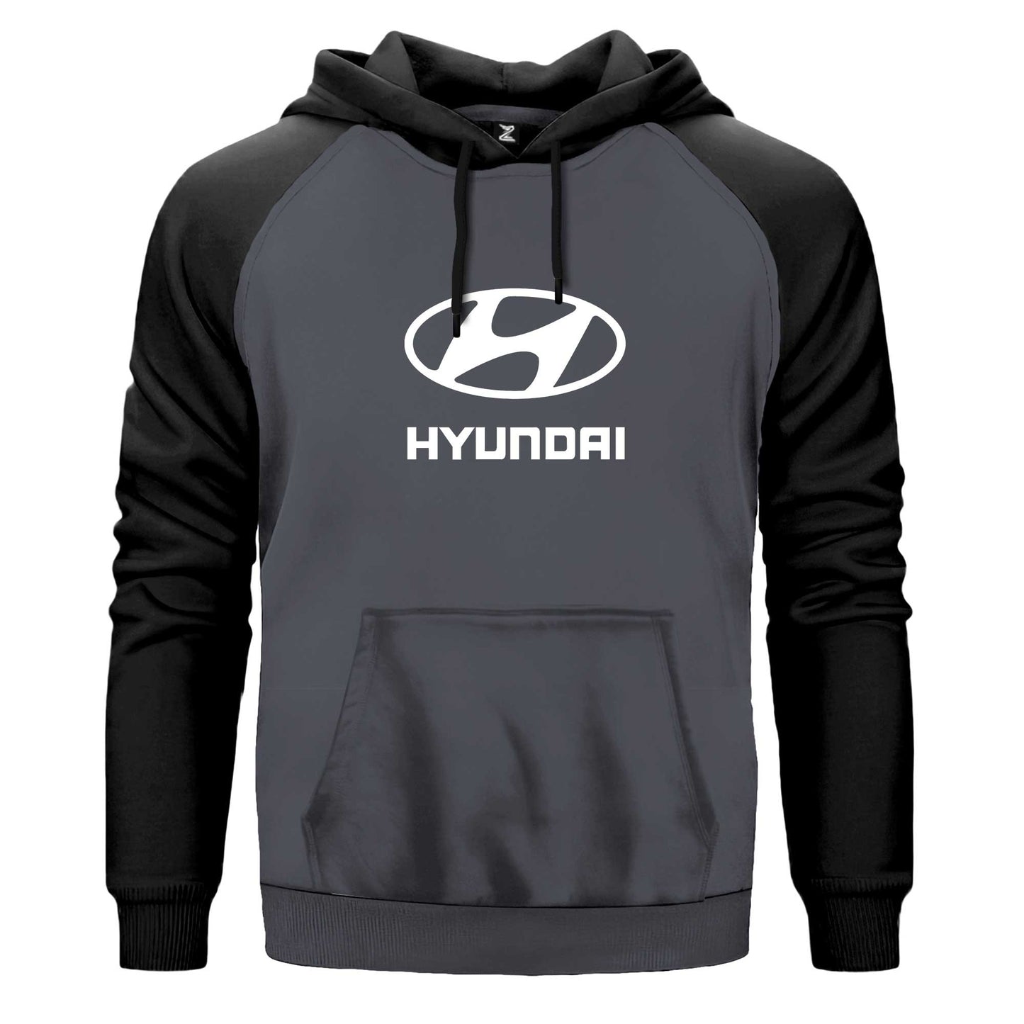 Hyundai White Logo Renkli Reglan Kol Sweatshirt Kapşonlu