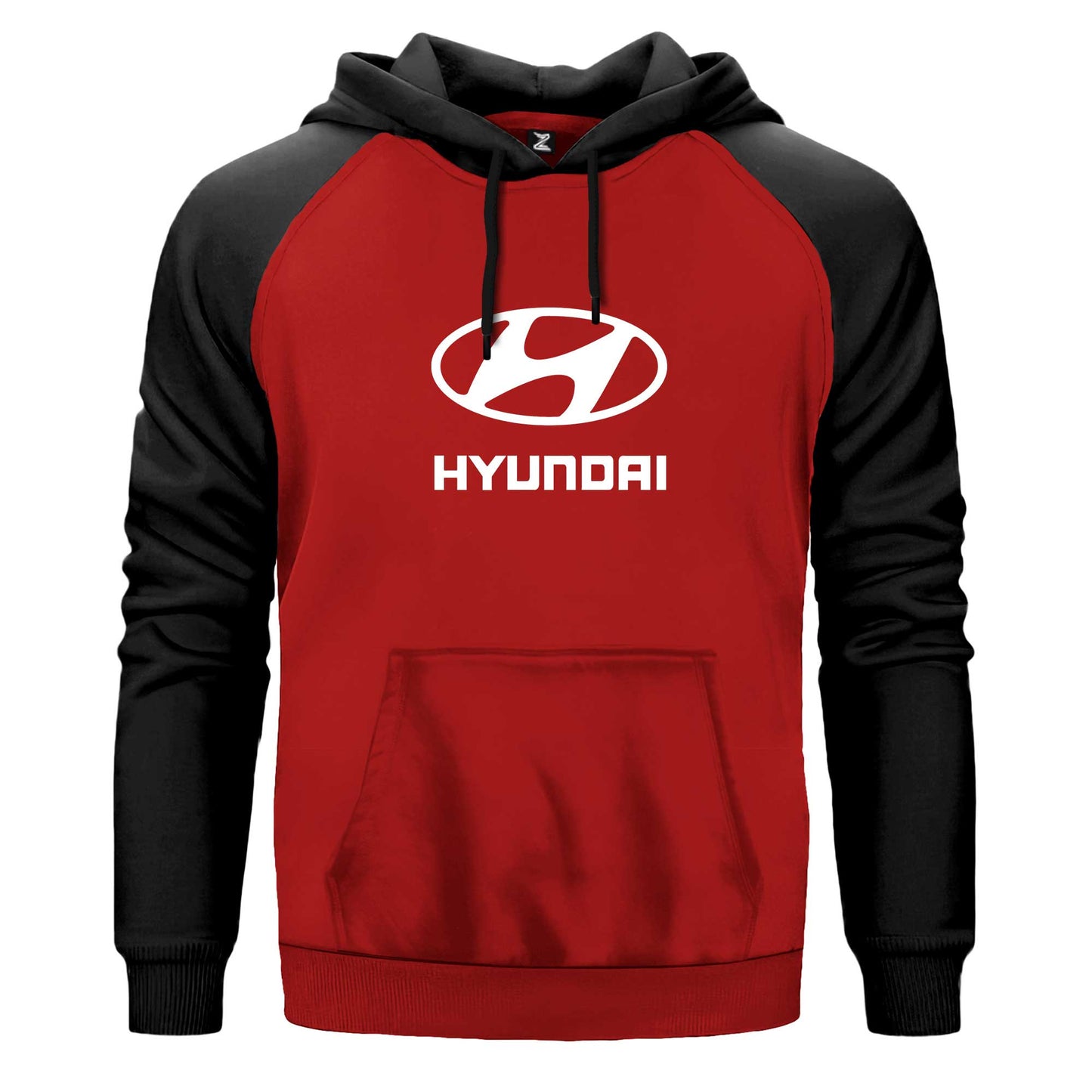 Hyundai White Logo Renkli Reglan Kol Sweatshirt Kapşonlu