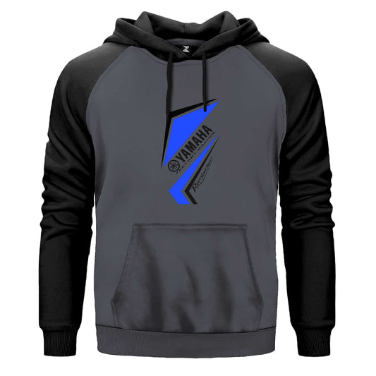 Yamaha Racing Revission Logo Siyah Fermuarlı Kapşonlu Sweatshirt