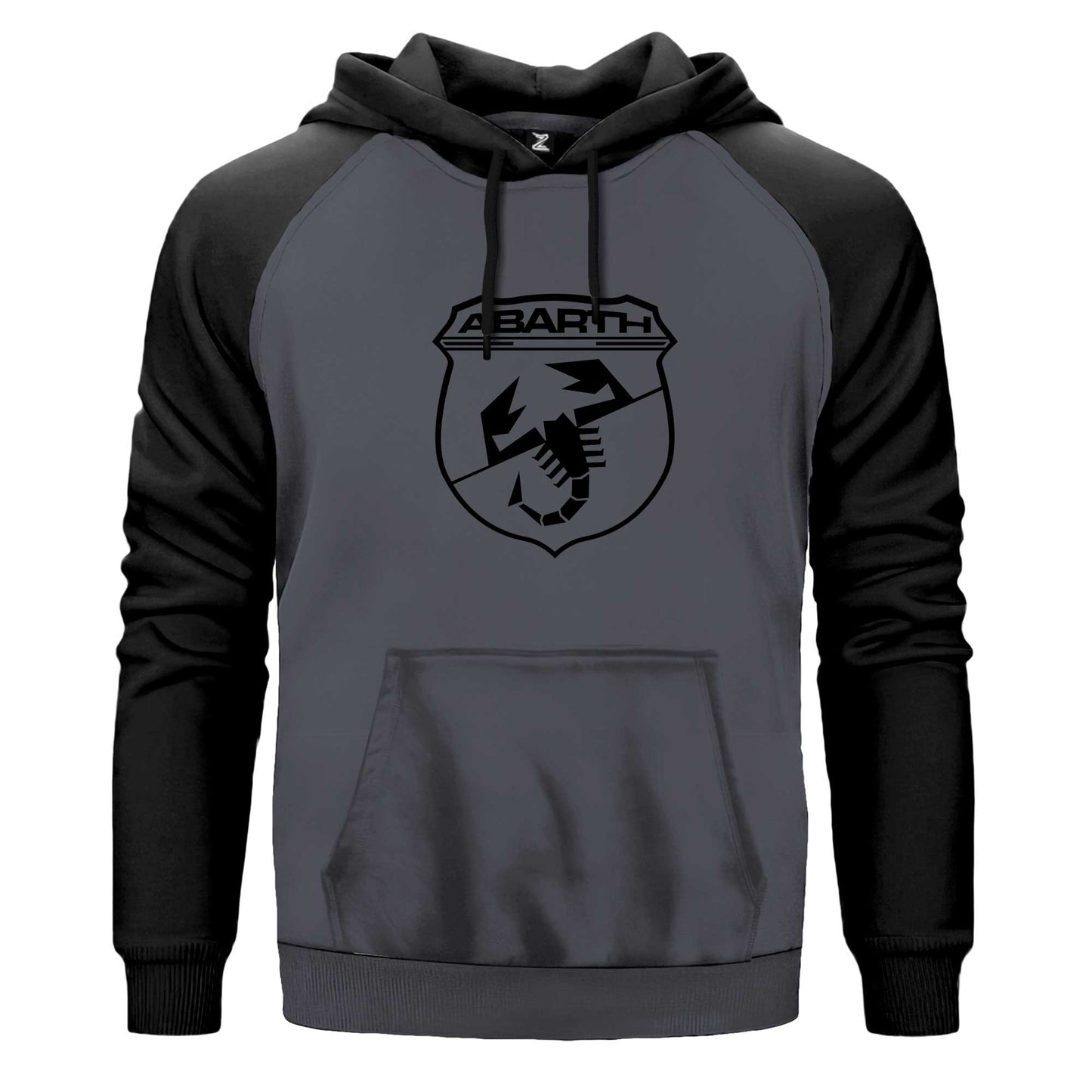 Abarth Black Logo Siyah Fermuarlı Kapşonlu Sweatshirt