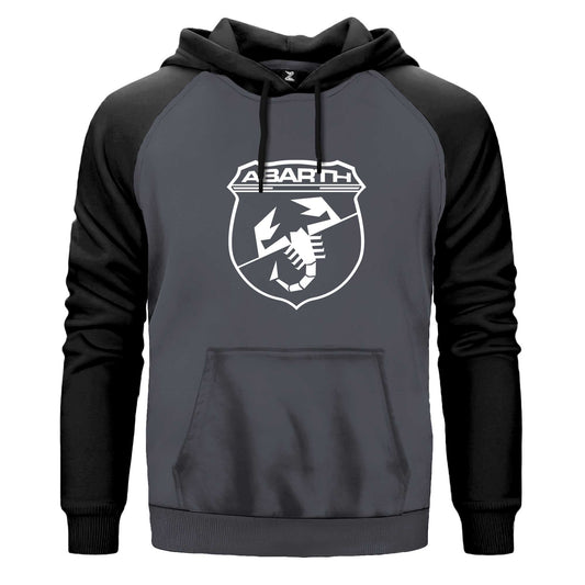 Abarth White Logo Renkli Reglan Kol Sweatshirt Kapşonlu