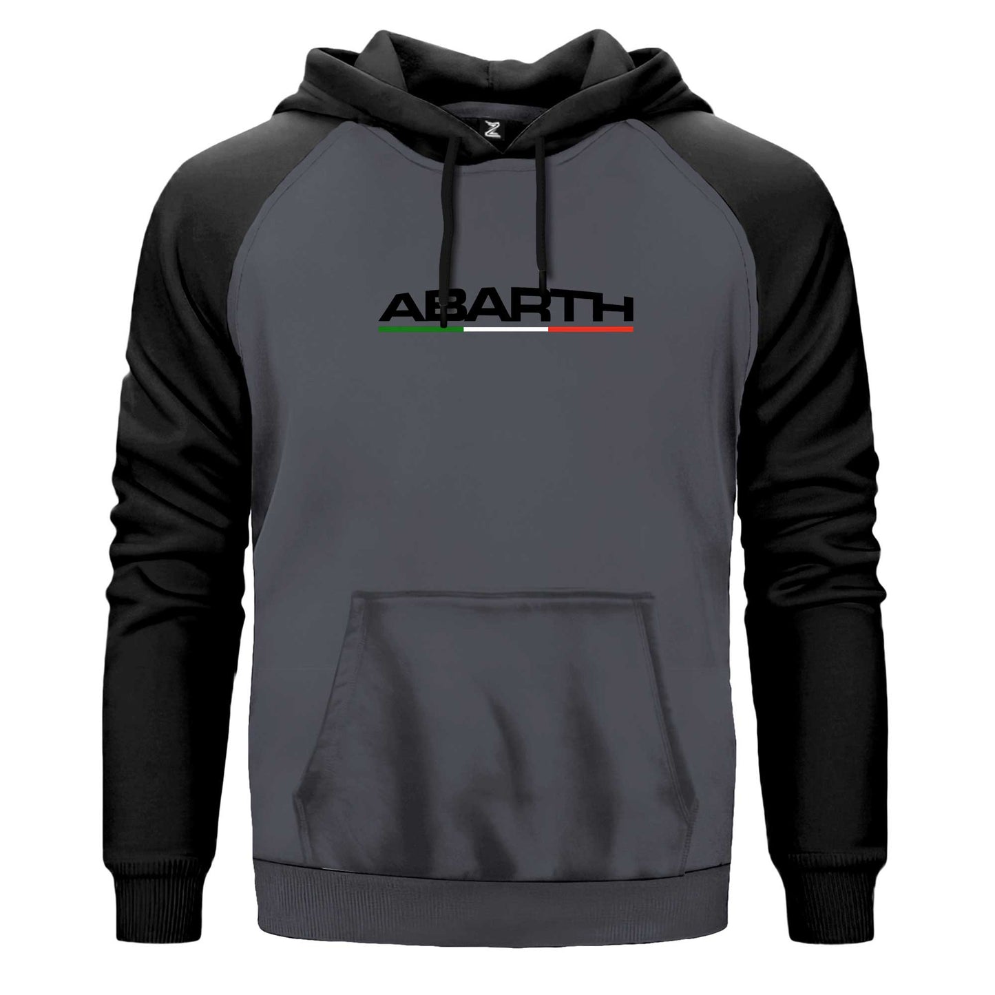 Abarth Text İtalya Siyah Fermuarlı Kapşonlu Sweatshirt