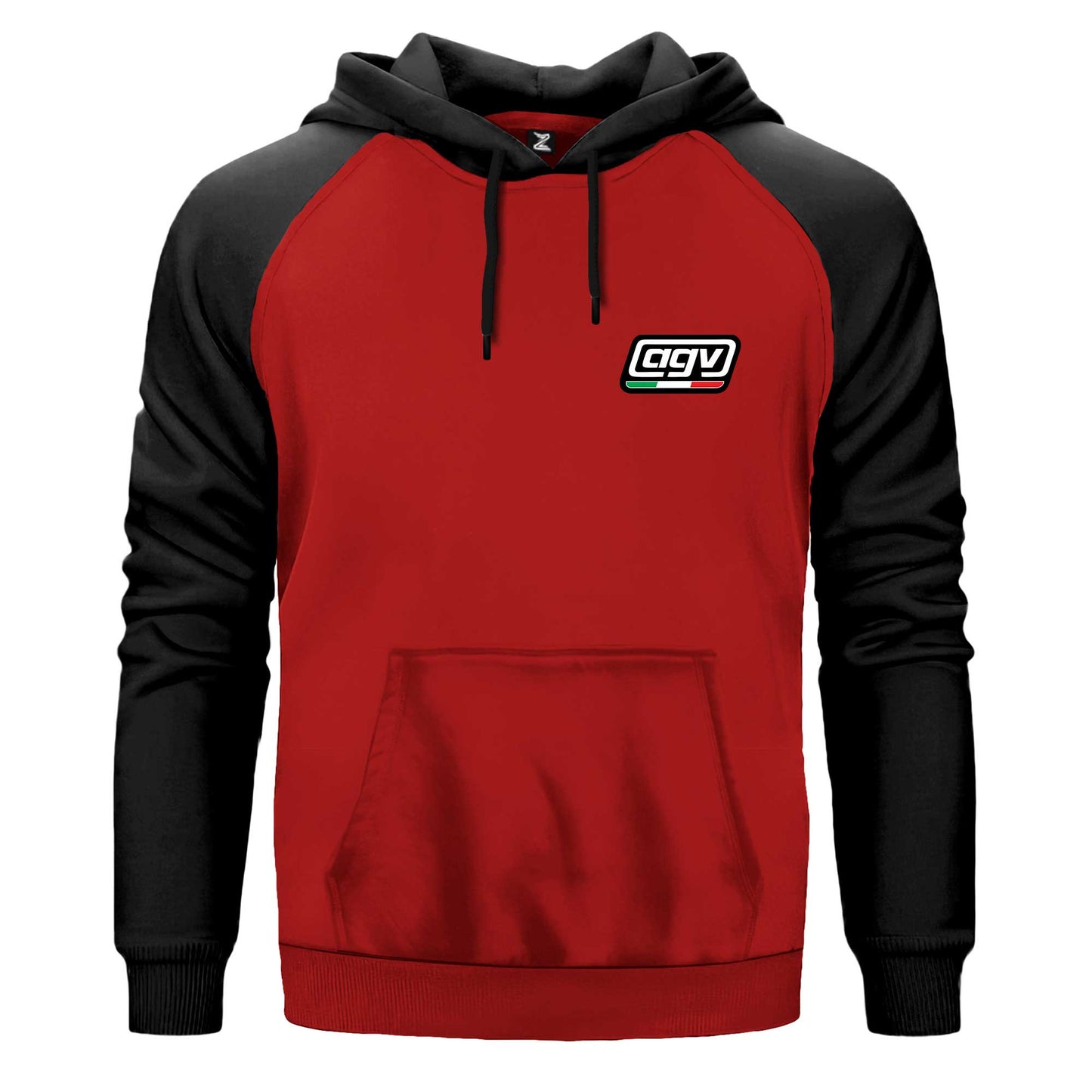 AGV İtalya Logo Renkli Reglan Kol Sweatshirt Kapşonlu