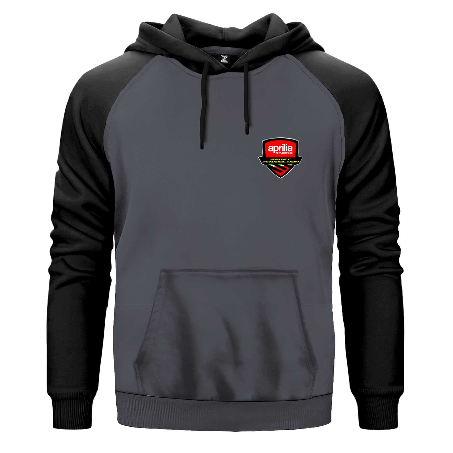 Aprilia Racing Logo Siyah Fermuarlı Kapşonlu Sweatshirt
