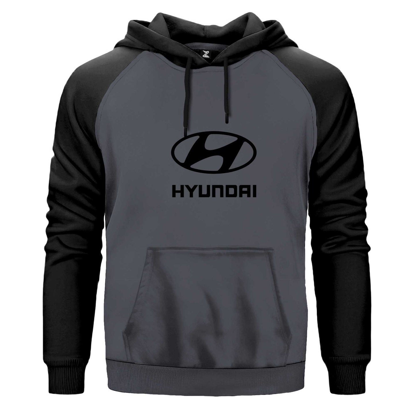 Hyundai Black Logo Renkli Reglan Kol Sweatshirt Kapşonlu