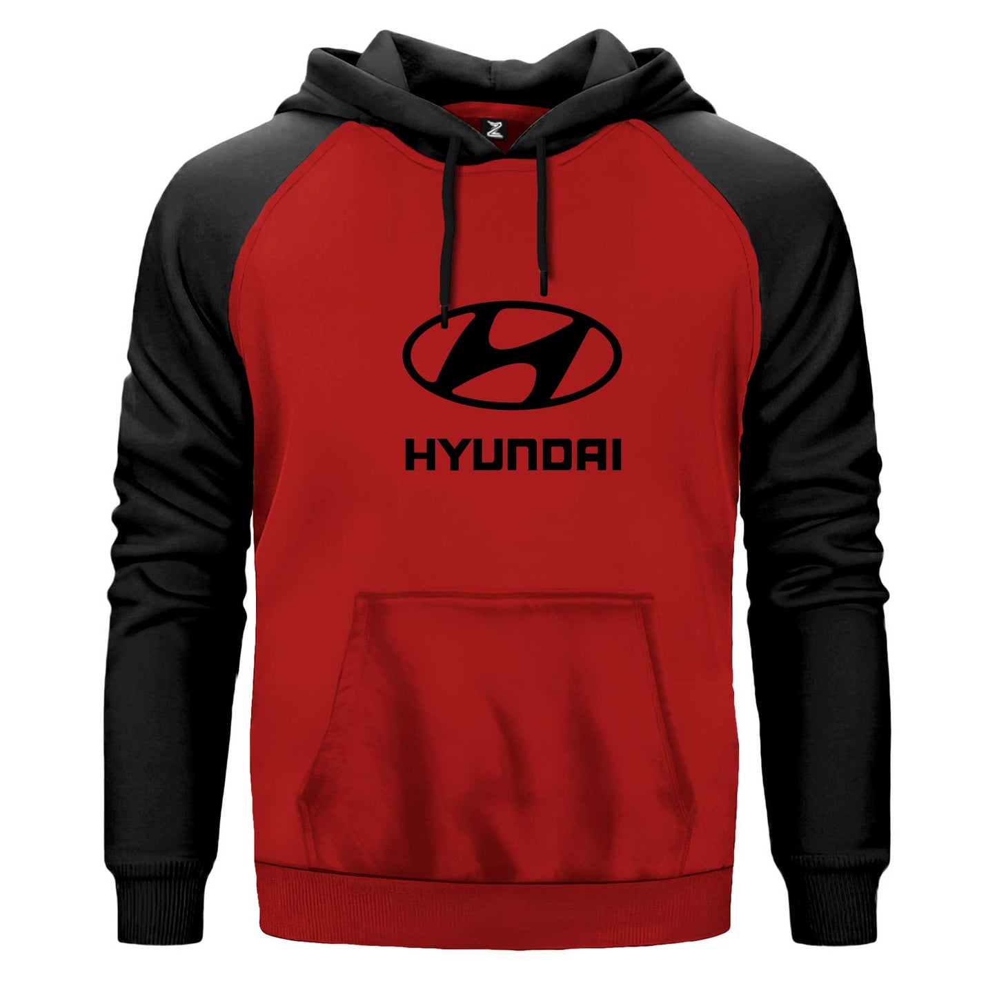 Hyundai Black Logo Renkli Reglan Kol Sweatshirt Kapşonlu