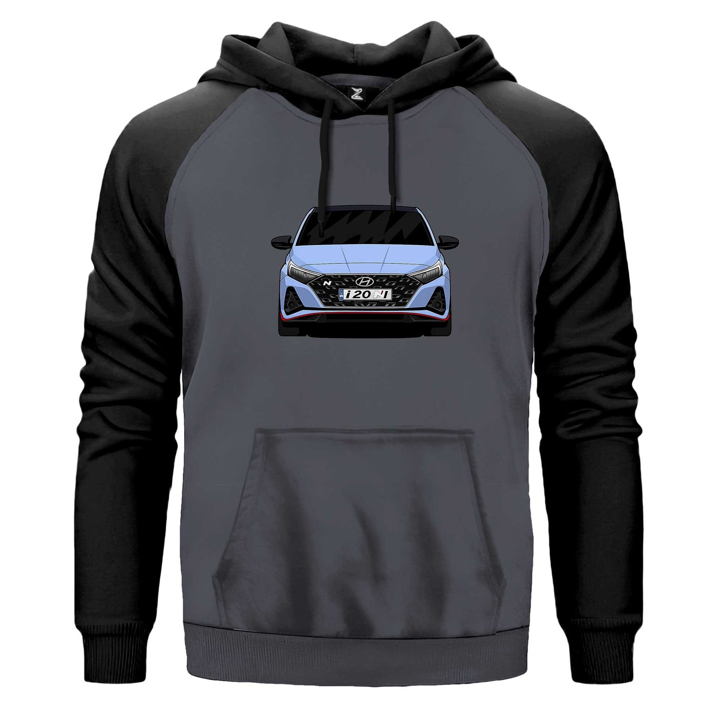 Hyundai İ20N Renkli Reglan Kol Sweatshirt Kapşonlu