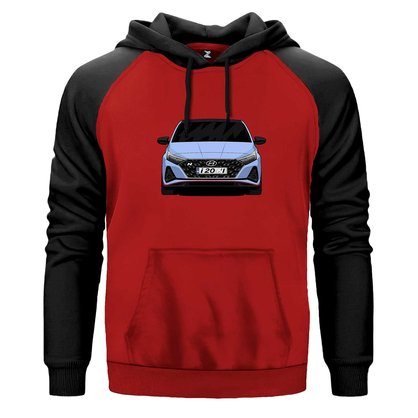 Hyundai İ20N Renkli Reglan Kol Sweatshirt Kapşonlu