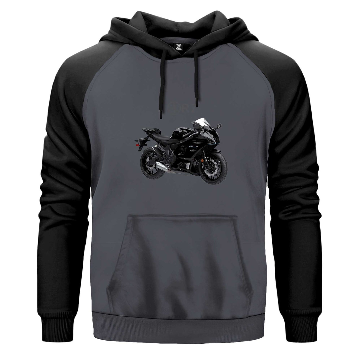Yamaha R7 Black Siyah Fermuarlı Kapşonlu Sweatshirt