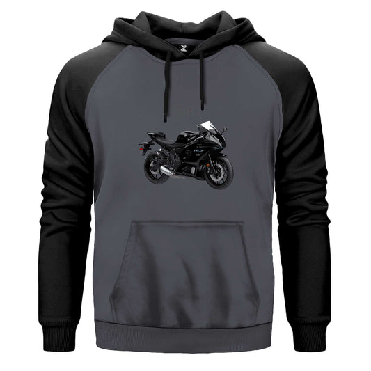 Yamaha R7 Black Siyah Fermuarlı Kapşonlu Sweatshirt