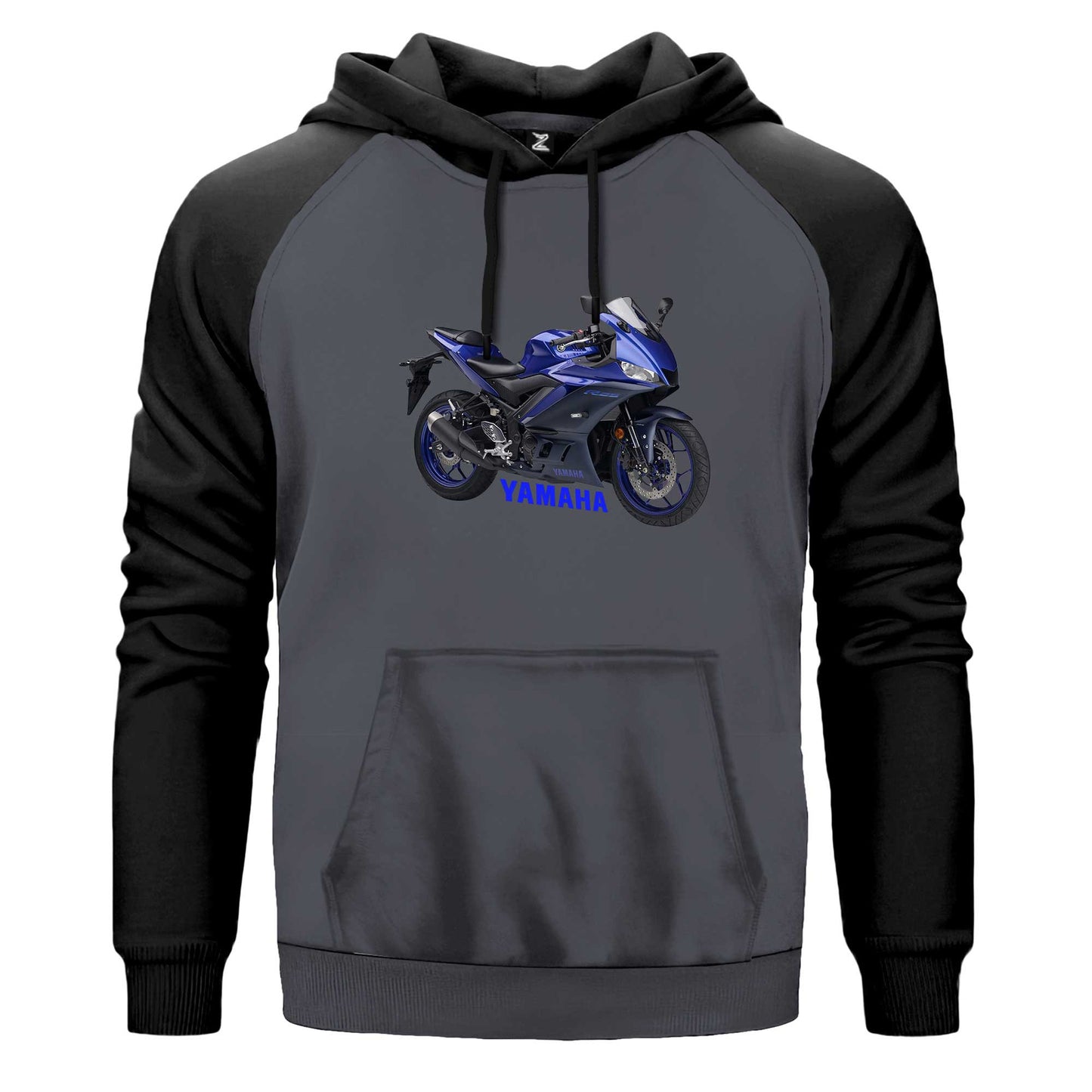 Yamaha R25 And Text Renkli Reglan Kol Sweatshirt Kapşonlu