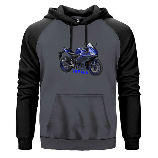 Yamaha R25 And Text Renkli Reglan Kol Sweatshirt Kapşonlu