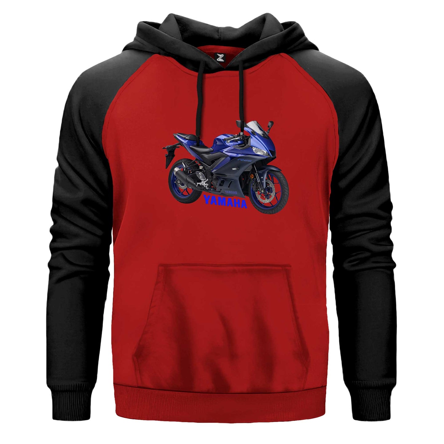 Yamaha R25 And Text Renkli Reglan Kol Sweatshirt Kapşonlu