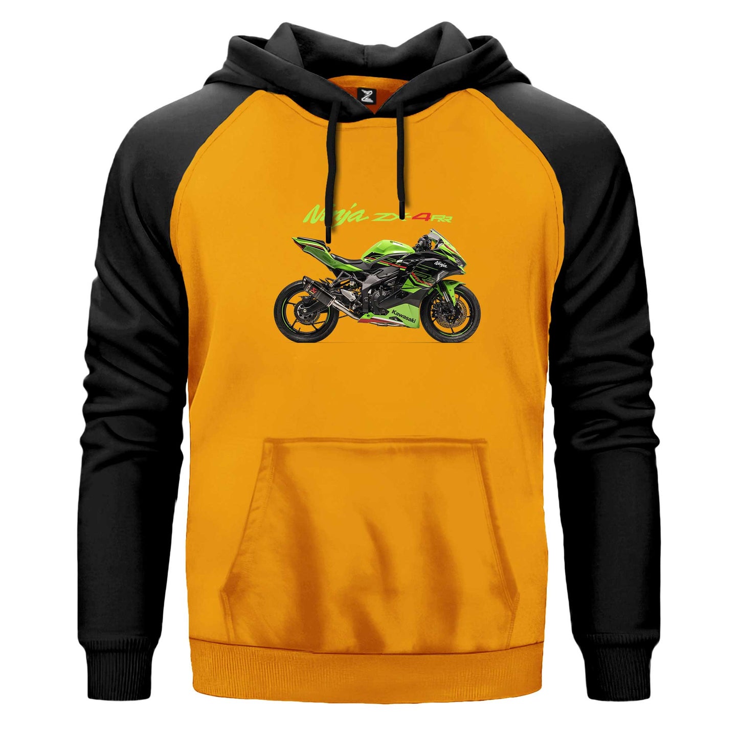 Kawasaki Ninja ZX4RR Renkli Reglan Kol Sweatshirt Kapşonlu