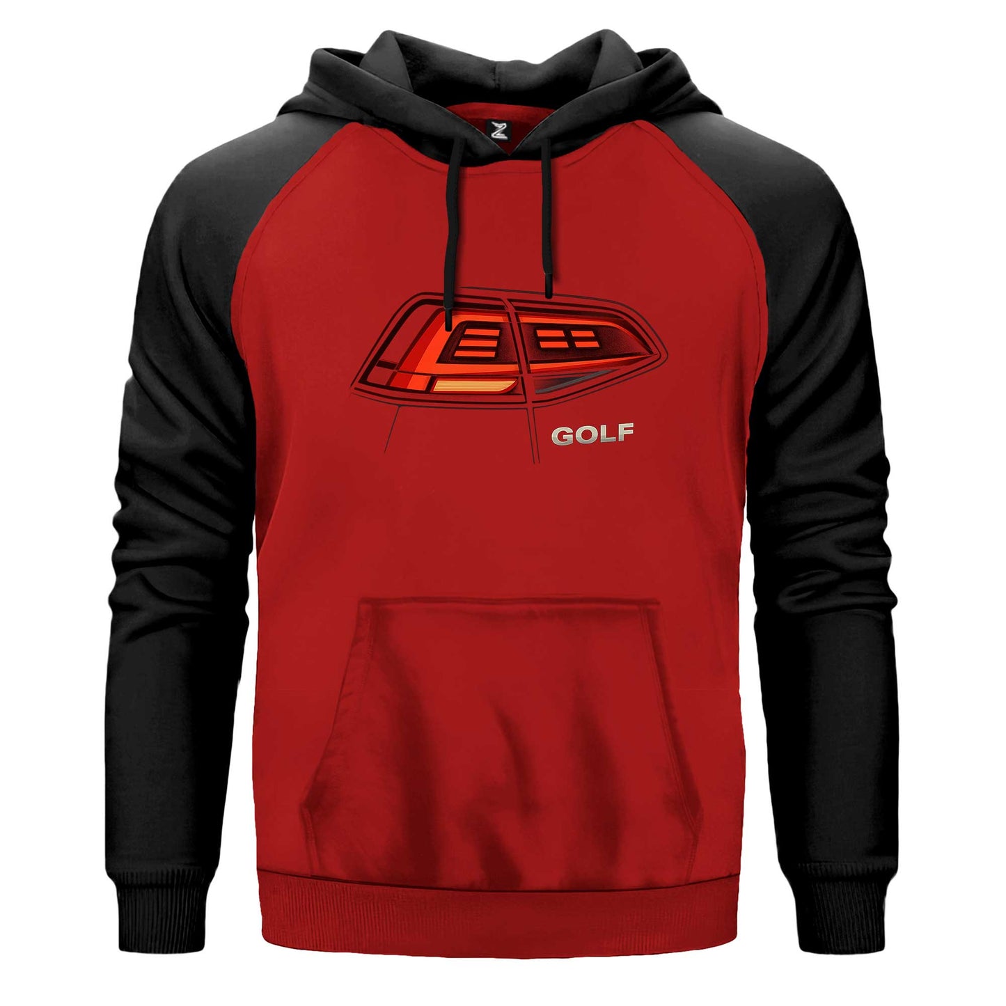 Volksvagen Stop Far Renkli Reglan Kol Sweatshirt Kapşonlu