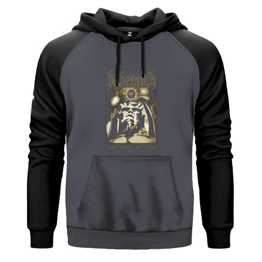 Behemoth The Shit Ov God Renkli Reglan Kol Sweatshirt Kapşonlu