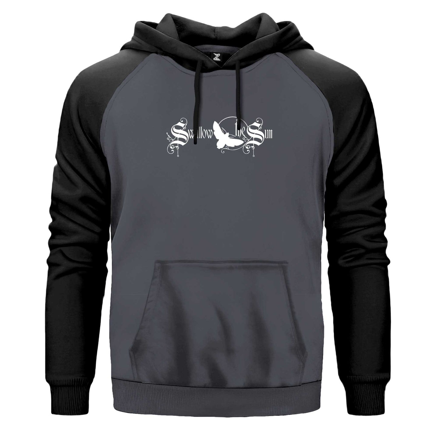 Swallow The Sun Logo Renkli Reglan Kol Sweatshirt Kapşonlu