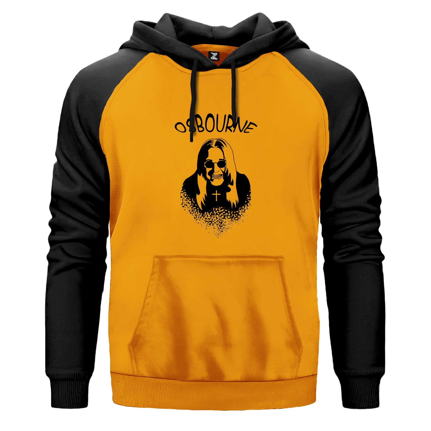 Ozzy Osbourne Silüet Renkli Reglan Kol Sweatshirt Kapşonlu