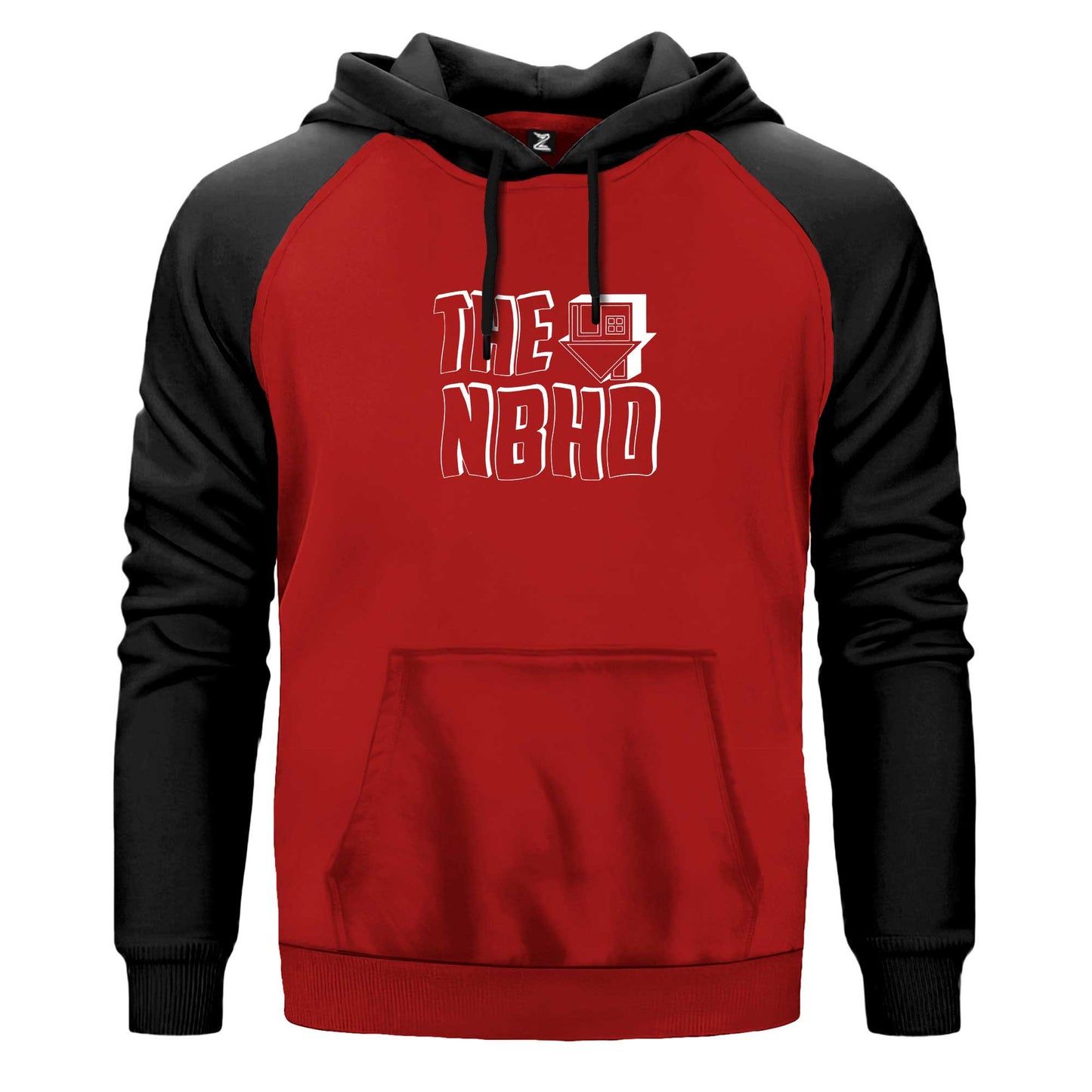 The Neighbourhood Text Renkli Reglan Kol Sweatshirt Kapşonlu