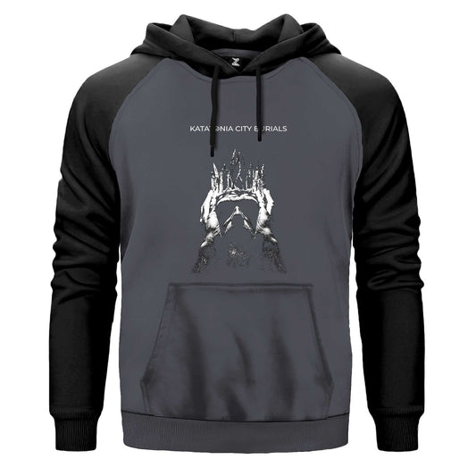 Katatonia City Burials Renkli Reglan Kol Sweatshirt Kapşonlu