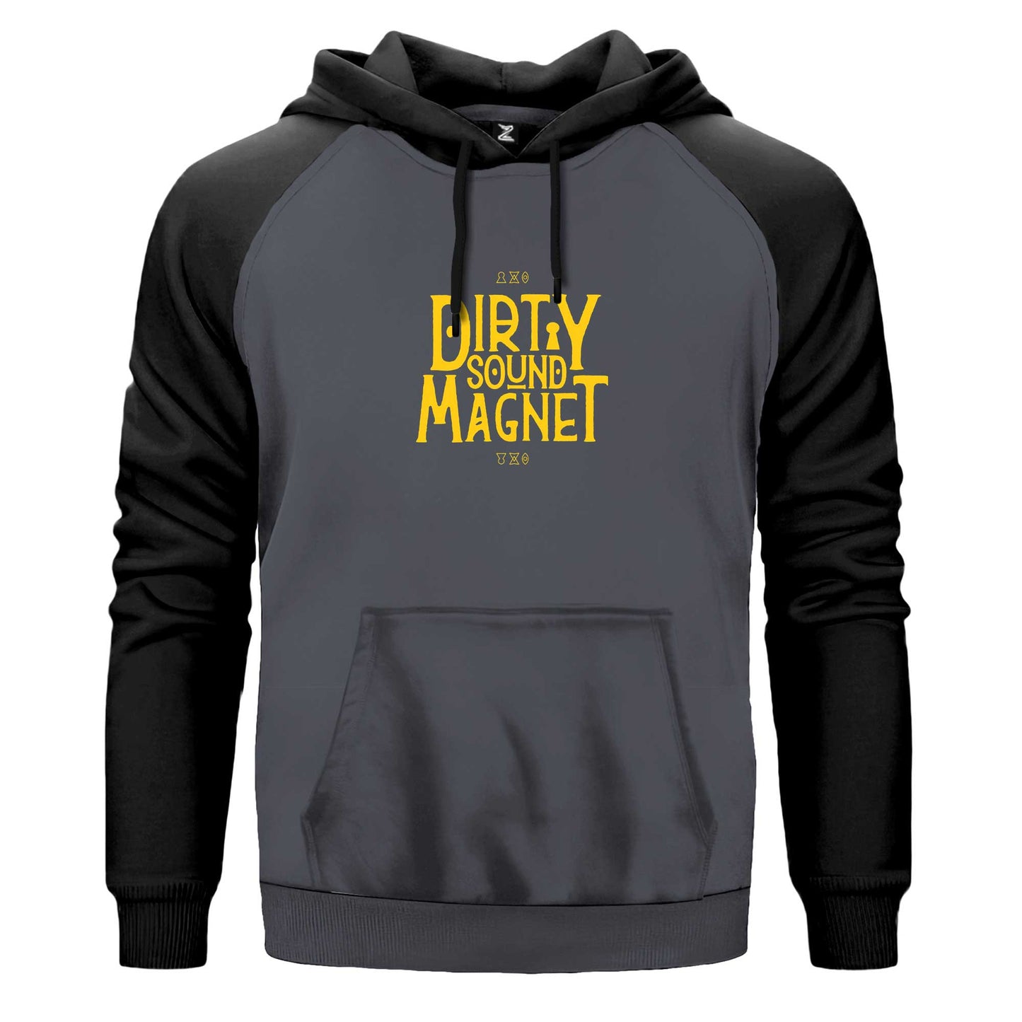 Dirty Sound Magnet Text Renkli Reglan Kol Sweatshirt Kapşonlu