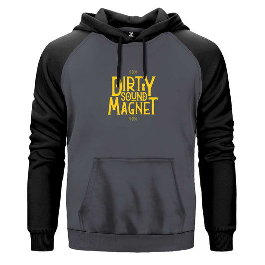 Dirty Sound Magnet Text Renkli Reglan Kol Sweatshirt Kapşonlu