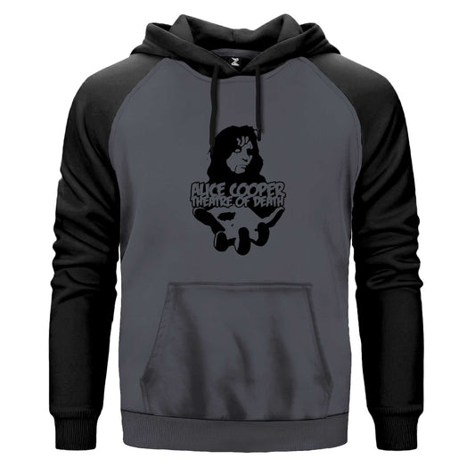 Alice Cooper Theatre Of Death Renkli Reglan Kol Sweatshirt Kapşonlu