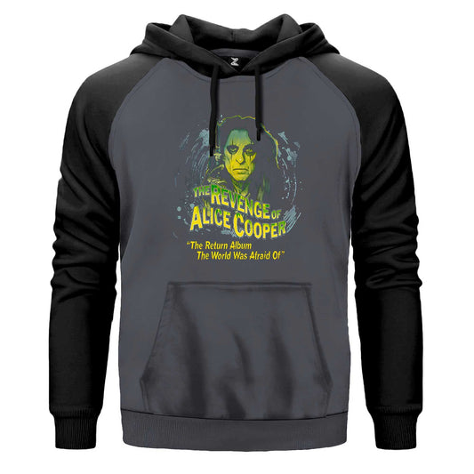 Alice Cooper The Revenge of Face Renkli Reglan Kol Sweatshirt Kapşonlu