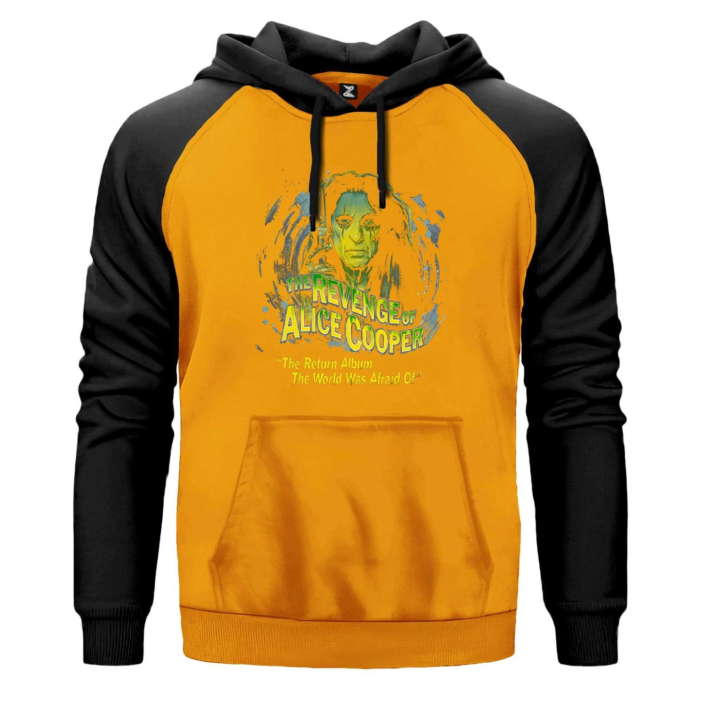 Alice Cooper The Revenge of Face Renkli Reglan Kol Sweatshirt Kapşonlu