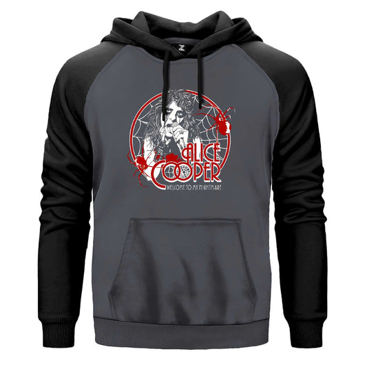 Alice Cooper Welcome To My Nightmare Red Renkli Reglan Kol Sweatshirt Kapşonlu