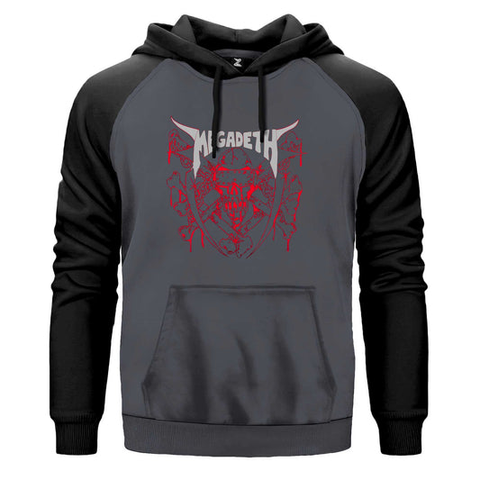 Megadeth Killing Is My Business Renkli Reglan Kol Sweatshirt Kapşonlu