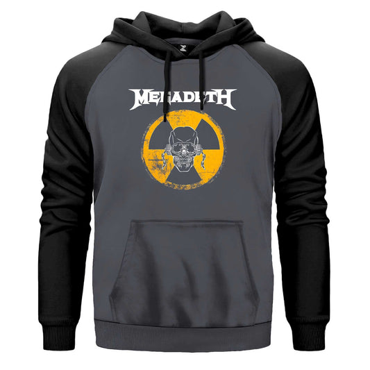 Megadeth WARNING! Alarm Renkli Reglan Kol Sweatshirt Kapşonlu