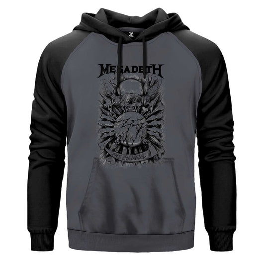 Megadeth Years Of Metal Renkli Reglan Kol Sweatshirt Kapşonlu