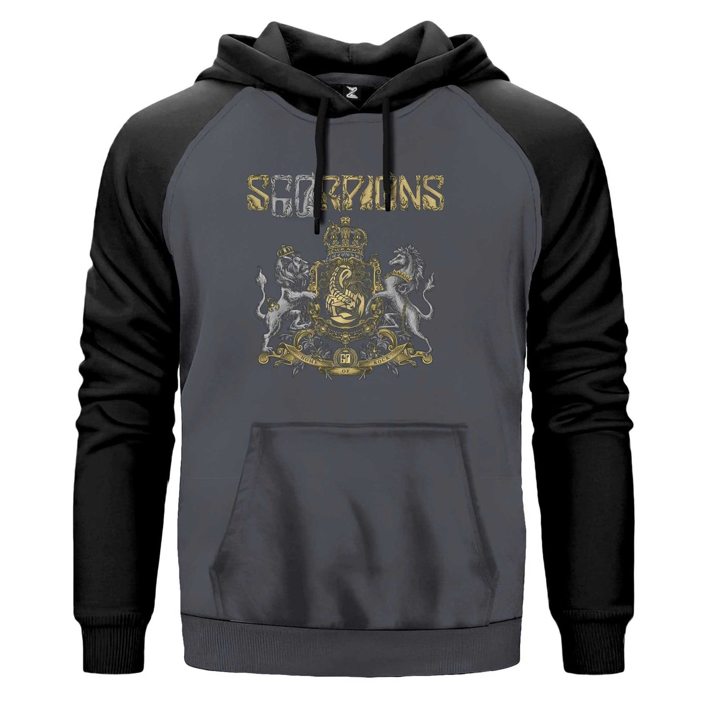 Scorpions Home Of Rock Renkli Reglan Kol Sweatshirt Kapşonlu