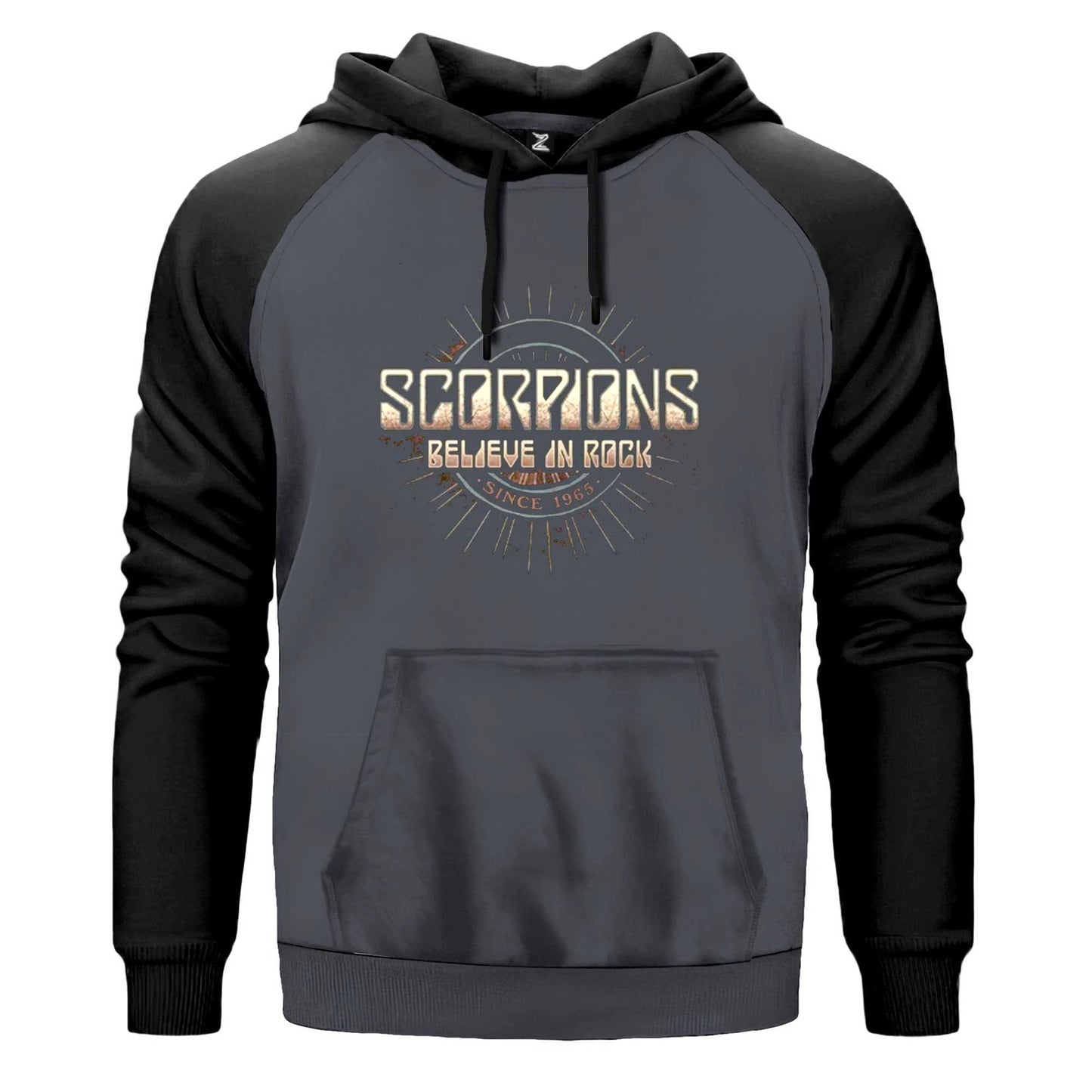 Scorpions Believe In Rock Renkli Reglan Kol Sweatshirt Kapşonlu