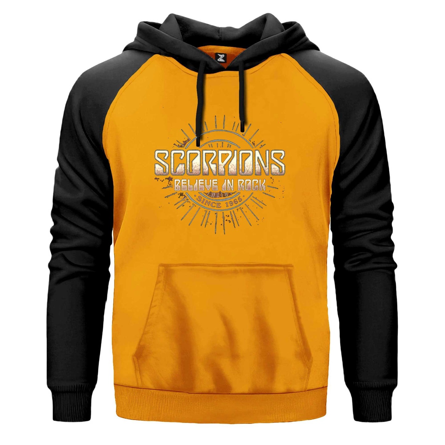 Scorpions Believe In Rock Renkli Reglan Kol Sweatshirt Kapşonlu