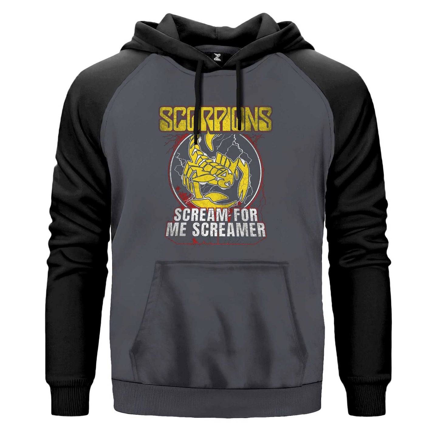 Scorpions Scream For Me Screamer Renkli Reglan Kol Sweatshirt Kapşonlu