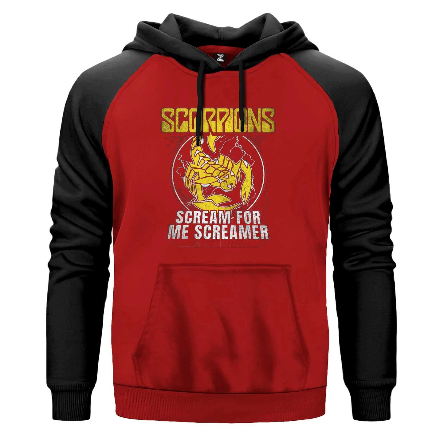 Scorpions Scream For Me Screamer Renkli Reglan Kol Sweatshirt Kapşonlu