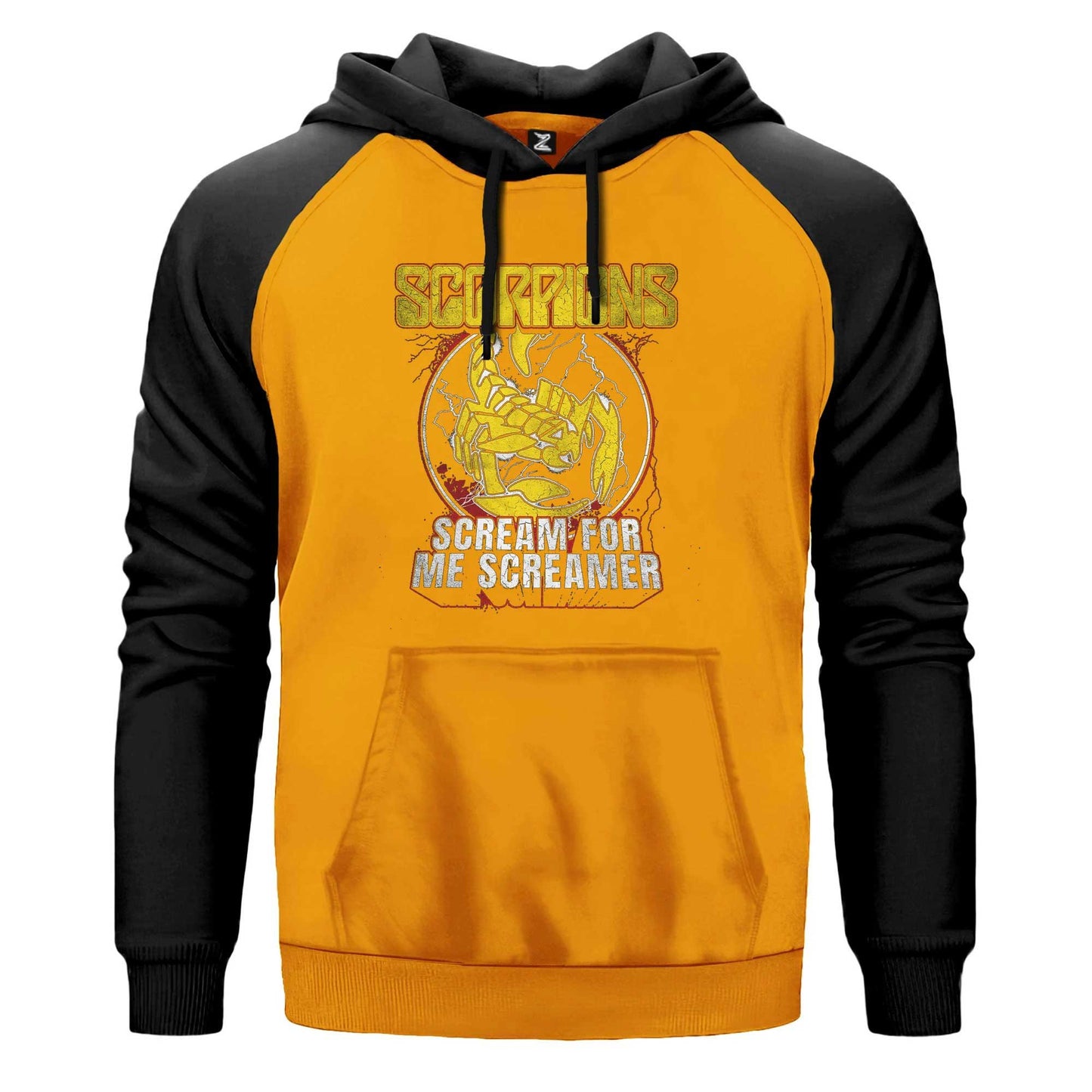 Scorpions Scream For Me Screamer Renkli Reglan Kol Sweatshirt Kapşonlu