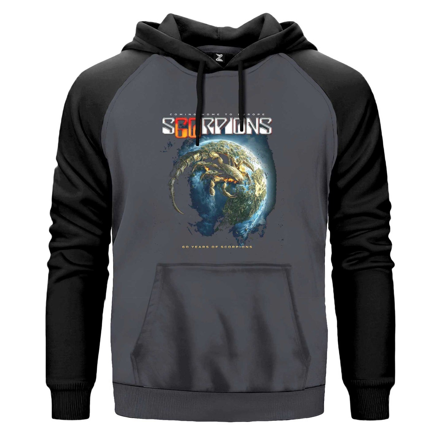 Scorpions 60 Years of Scorpions Renkli Reglan Kol Sweatshirt Kapşonlu
