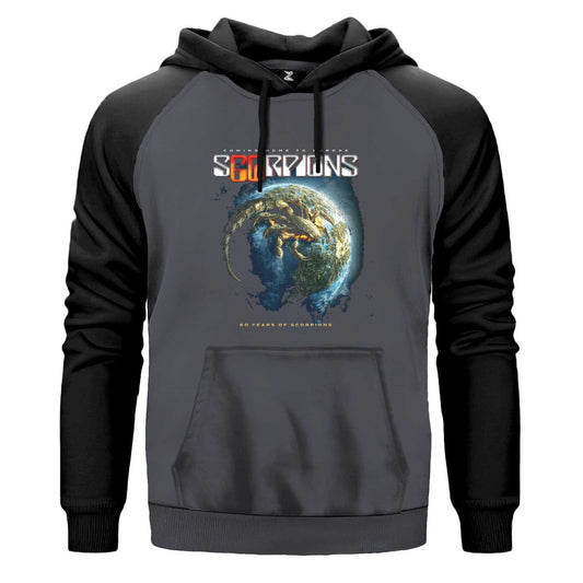 Scorpions 60 Years of Scorpions Renkli Reglan Kol Sweatshirt Kapşonlu