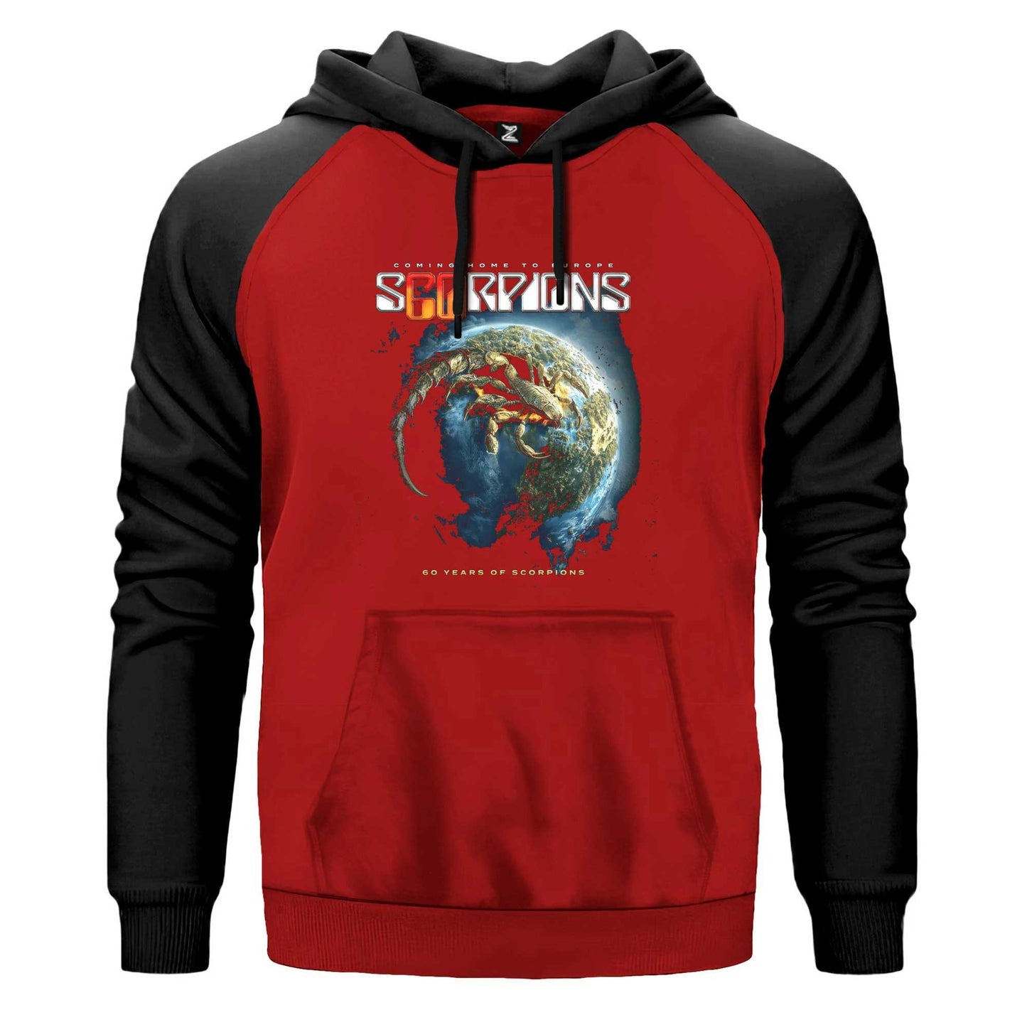 Scorpions 60 Years of Scorpions Renkli Reglan Kol Sweatshirt Kapşonlu