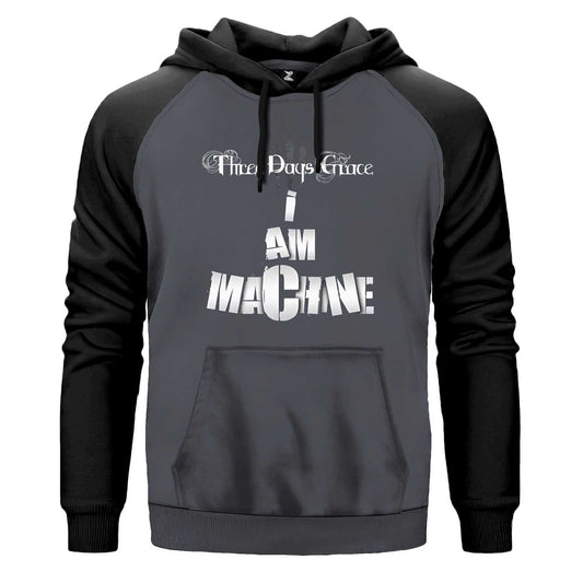 Three Days Grace I AM MACHINE Renkli Reglan Kol Sweatshirt Kapşonlu
