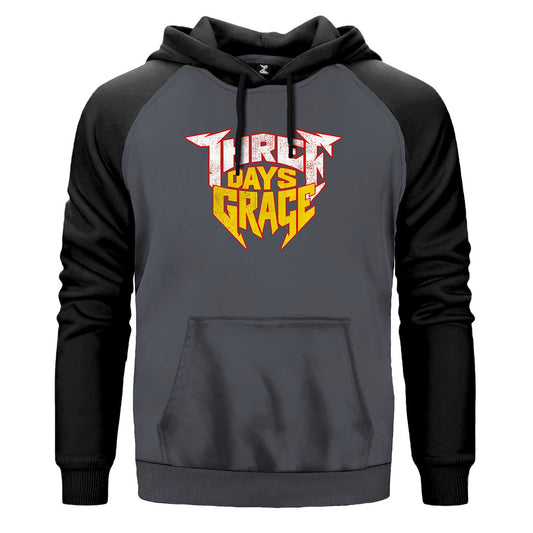 Three Days Grace Text Color Renkli Reglan Kol Sweatshirt Kapşonlu