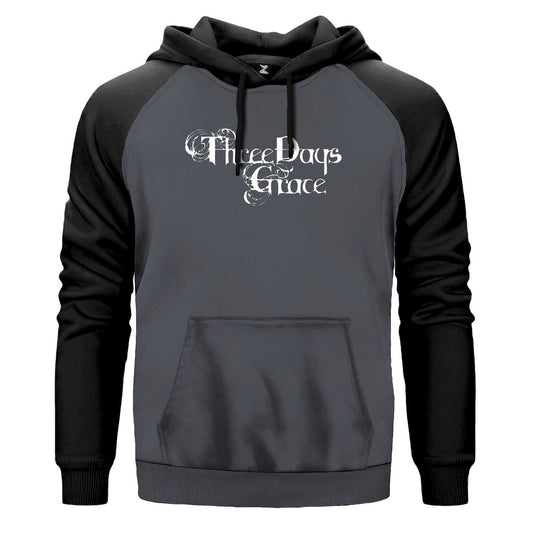 Three Days Grace Logo Text Renkli Reglan Kol Sweatshirt Kapşonlu