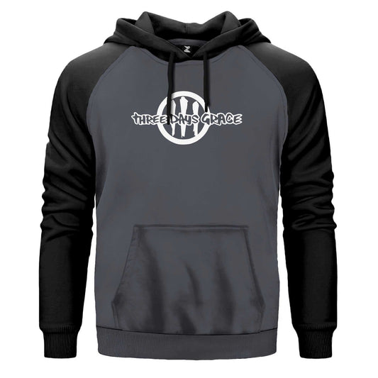 Three Days Grace Logo Renkli Reglan Kol Sweatshirt Kapşonlu