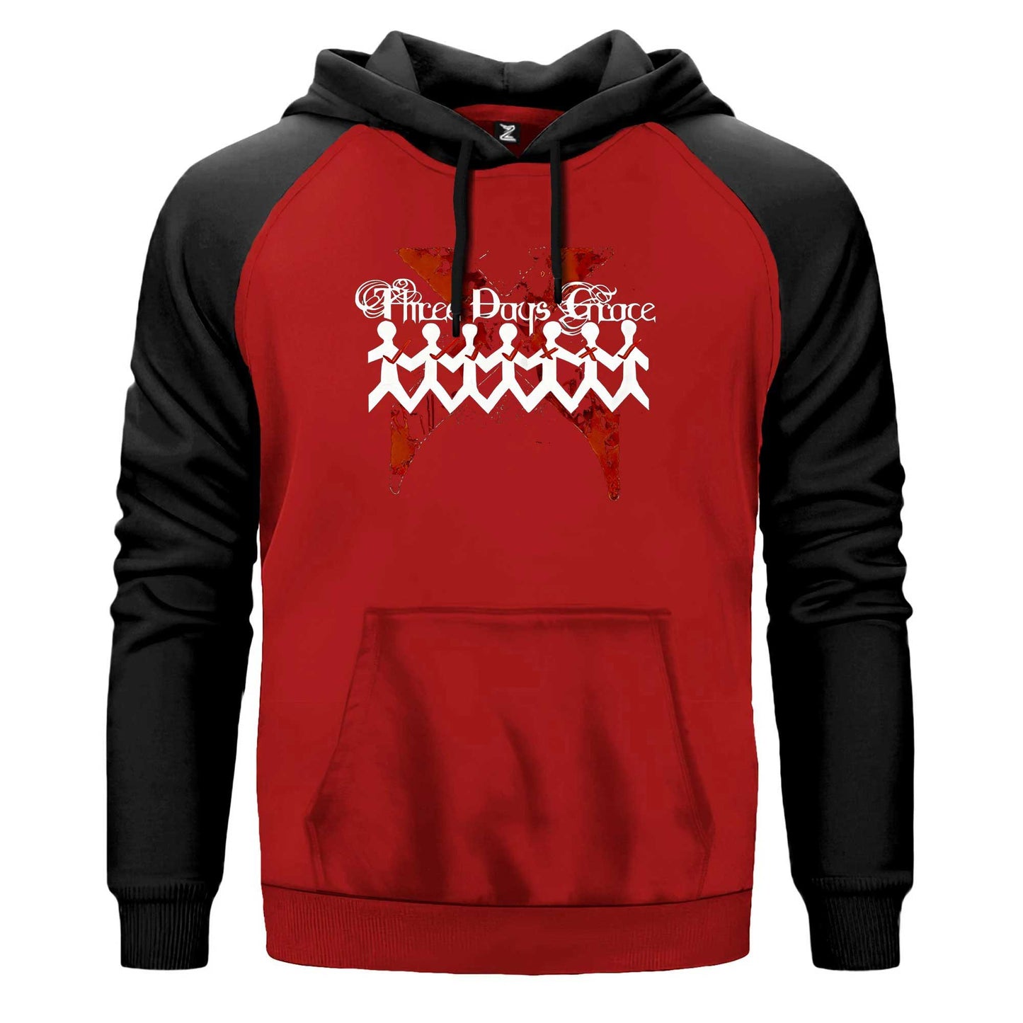 Three Days Grace One-X Renkli Reglan Kol Sweatshirt Kapşonlu