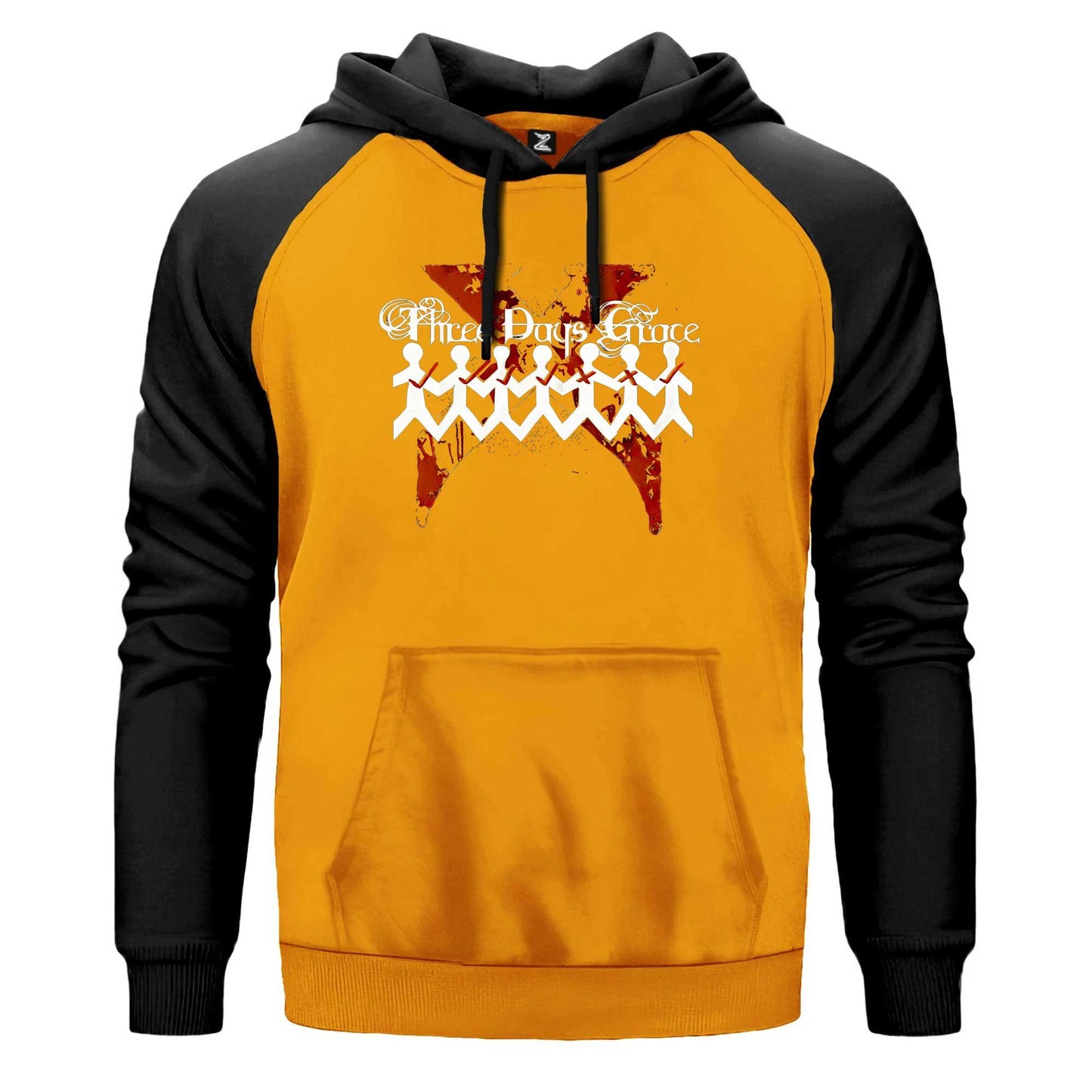 Three Days Grace One-X Renkli Reglan Kol Sweatshirt Kapşonlu