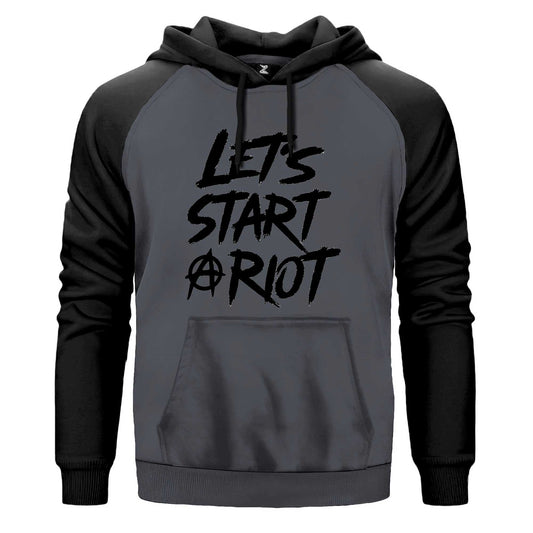 Three Days Grace LET'S START Renkli Reglan Kol Sweatshirt Kapşonlu